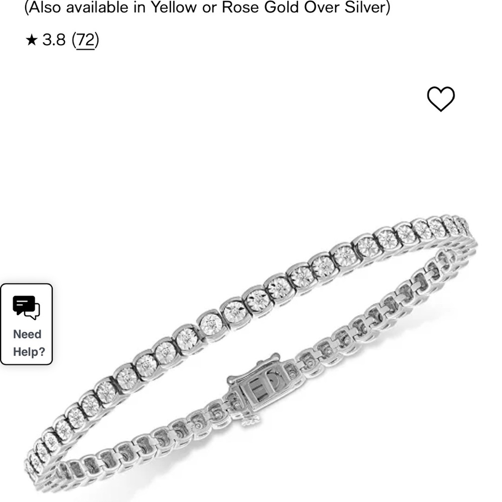Sterling silver tennis bracelet - Picture 7 of 7